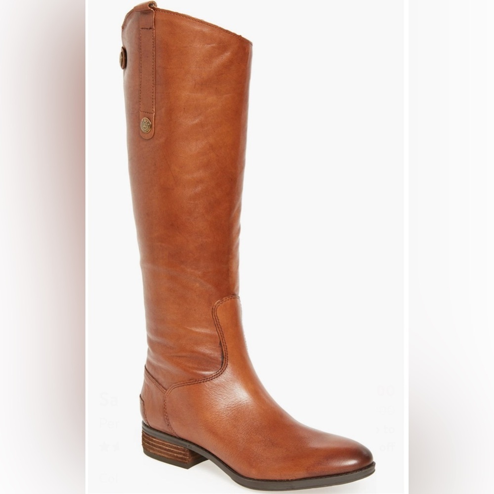 Sam Edelman Women's Penny boot whiskey Tan Leather Knee-High Boots 6.5